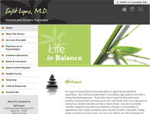 Tablet Screenshot of lopezpsychiatry.com